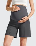 G4Free - Evergoing Front Pleats Pockets Maternity Shorts -GF26EY794F001A-S-GF26EY794F001B-M-GF26EY794F001C-L-GF26EY794F001D-XL-GF26EY794F001E-XXL