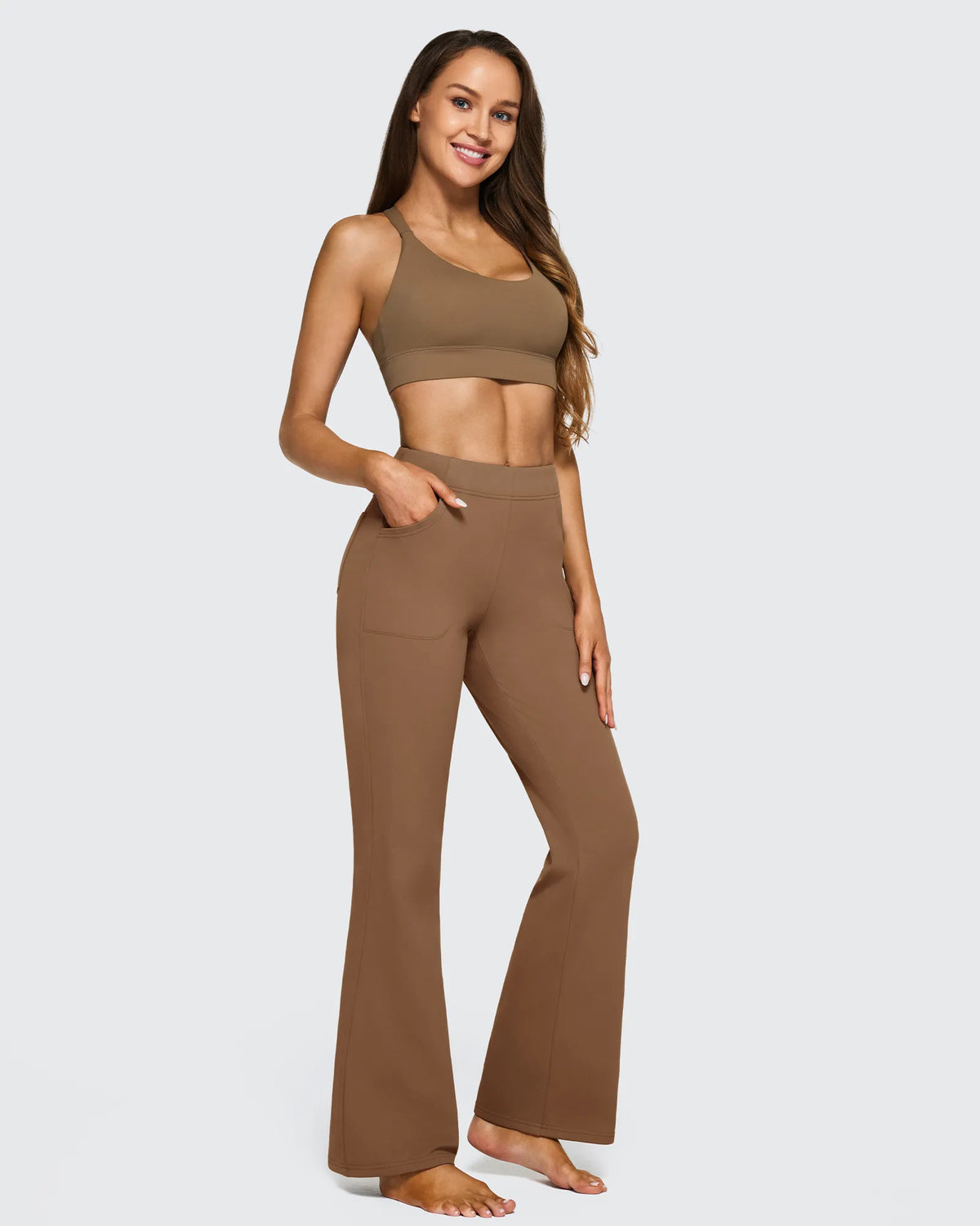 G4Free - Fleece Lined High-Waist Flare Work Pants -GF23A192CA-S-GF23A167DA-S-GF23A193CA-S-GF23A192CB-M-GF23A167DB-M