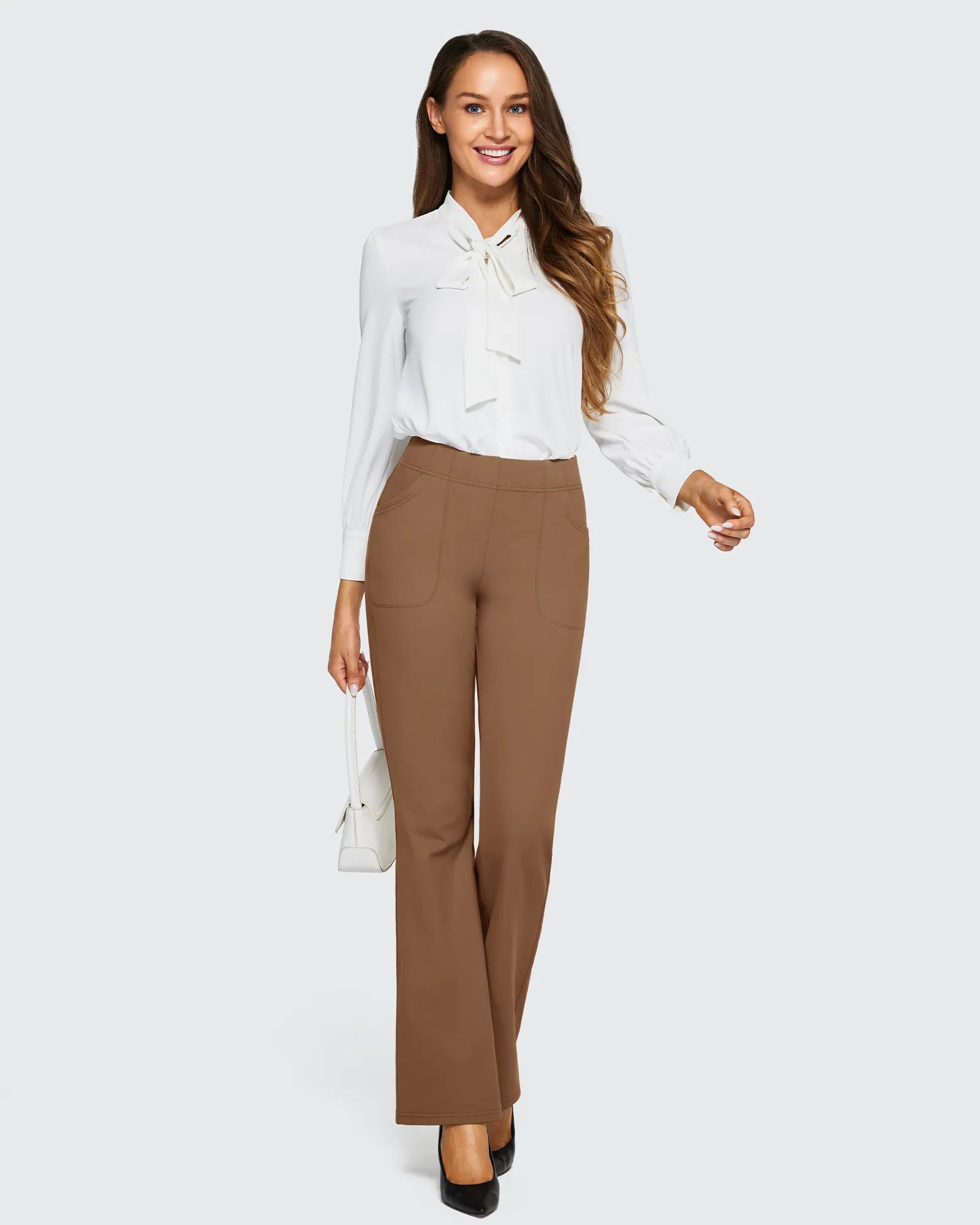 G4Free - Fleece Lined High-Waist Flare Work Pants -GF23A192CA-S-GF23A167DA-S-GF23A193CA-S-GF23A192CB-M-GF23A167DB-M