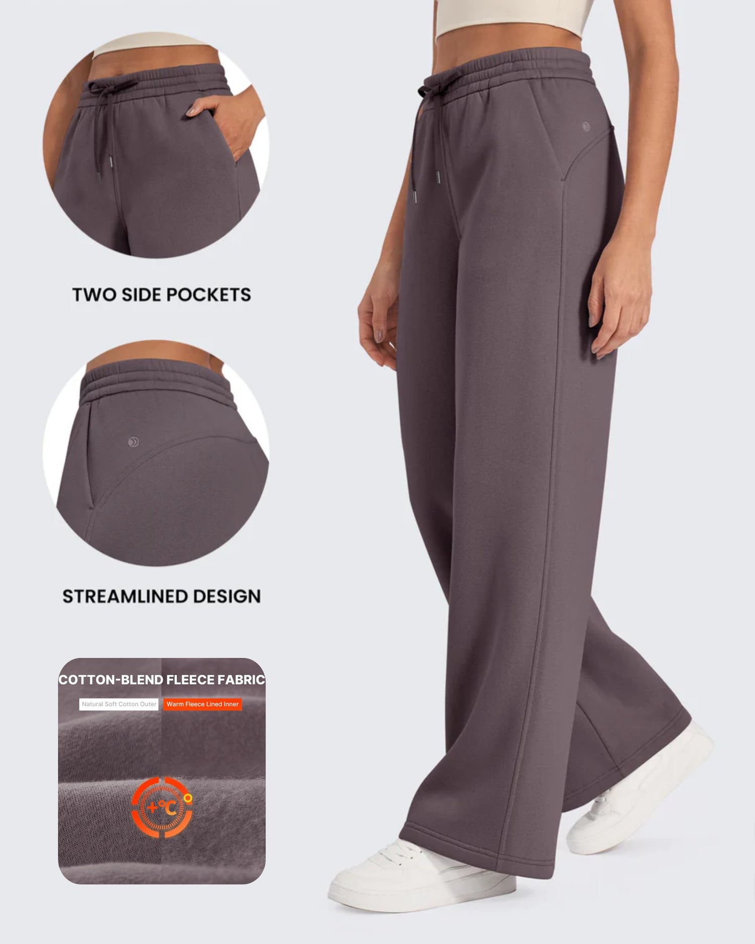 G4Free - Flurrylux Fleece Lined Drawstring High-Waist Pants -GF24J280AA-S-GF24J281AA-S-GF24J282AA-S-GF24J280AB-M-GF24J281AB-M