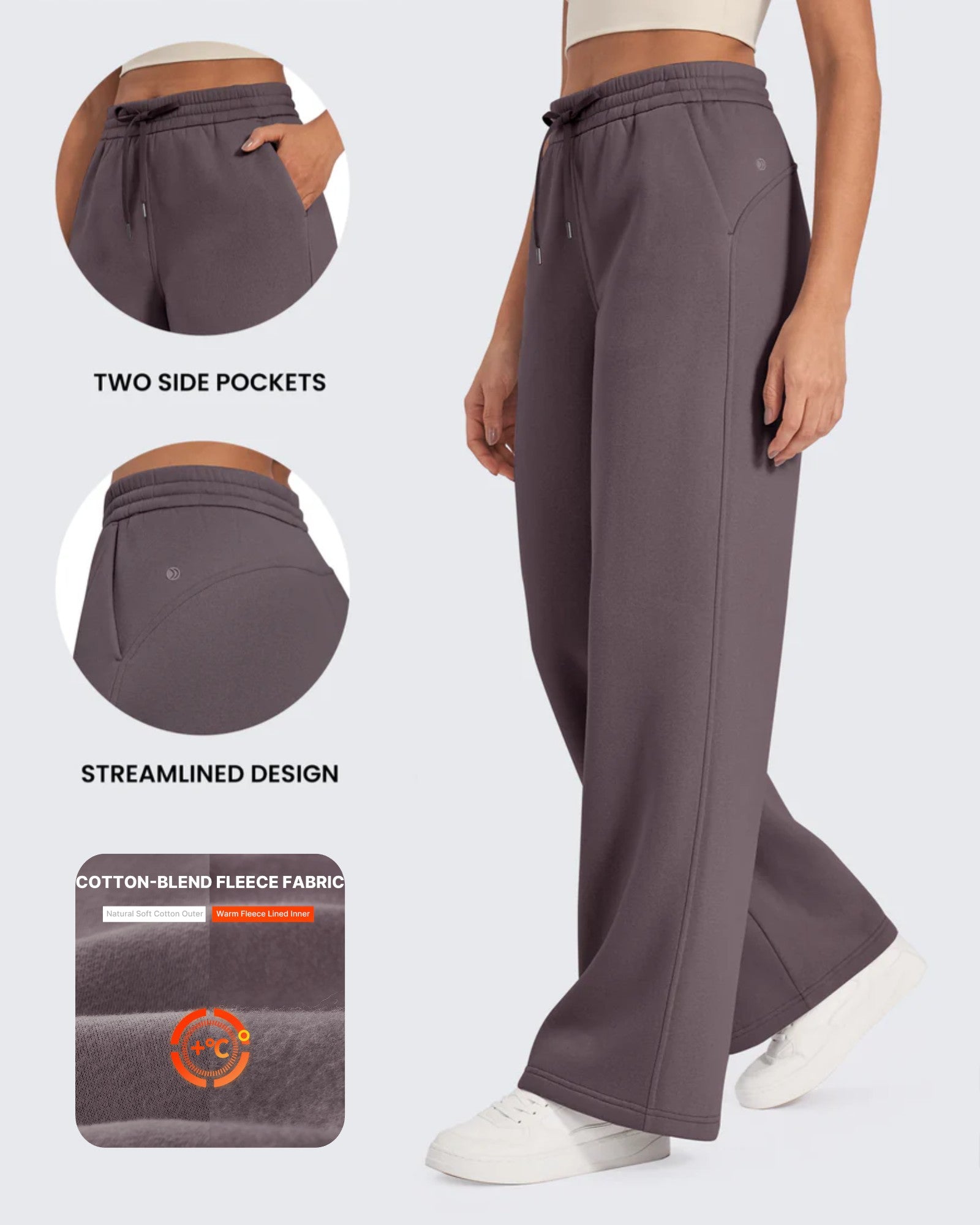 G4Free - Flurrylux Fleece Lined Drawstring High-Waist Pants -GF24J280AA-S-GF24J281AA-S-GF24J282AA-S-GF24J280AB-M-GF24J281AB-M