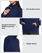 G4Free - Flurrylux Half Zip Mock Neck Cotton Fleece Pullover -GF25F656AA-S-GF25F656AB-M-GF25F656AC-L-GF25F656AD-XL-GF25F656AE-XXL