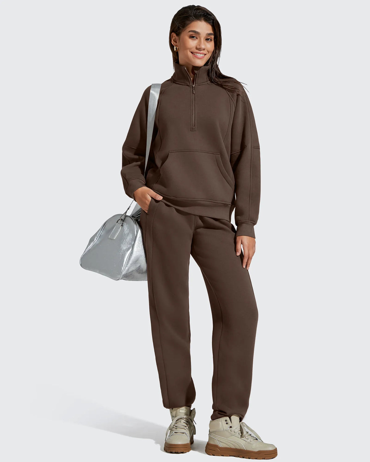 G4Free - Flurrylux Half Zip Mock Neck Cotton Fleece Pullover -GF25F656AA-S-GF25F656AB-M-GF25F656AC-L-GF25F656AD-XL-GF25F656AE-XXL