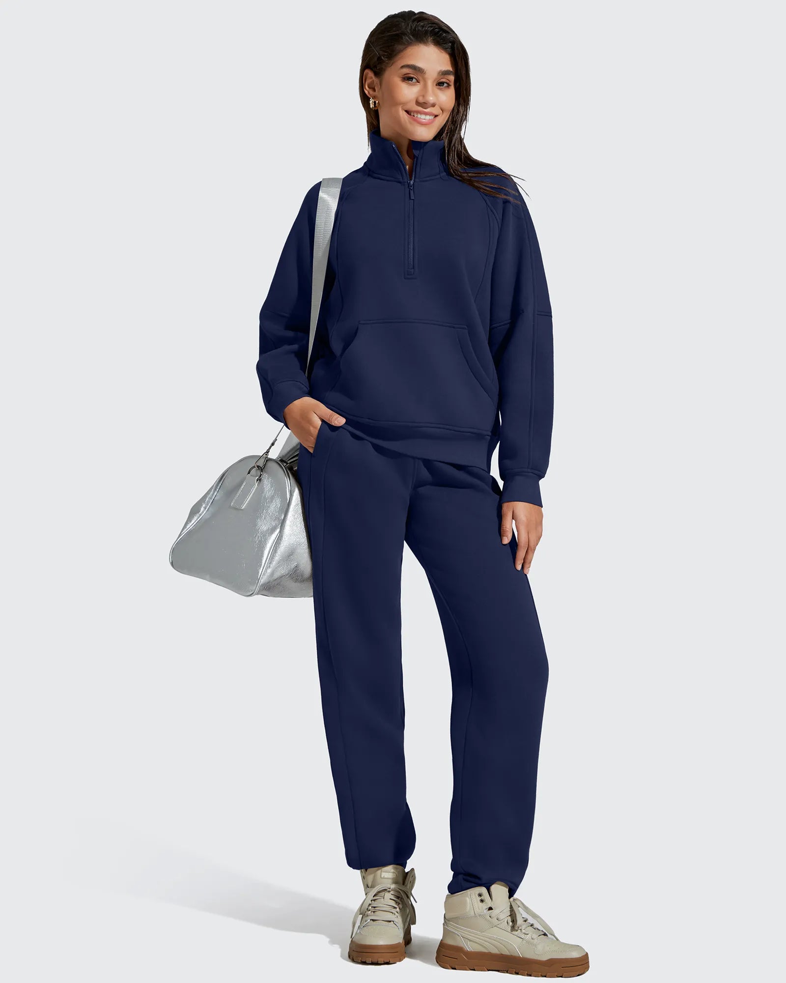 G4Free - Flurrylux Half Zip Mock Neck Cotton Fleece Pullover -GF25F656AA-S-GF25F656AB-M-GF25F656AC-L-GF25F656AD-XL-GF25F656AE-XXL