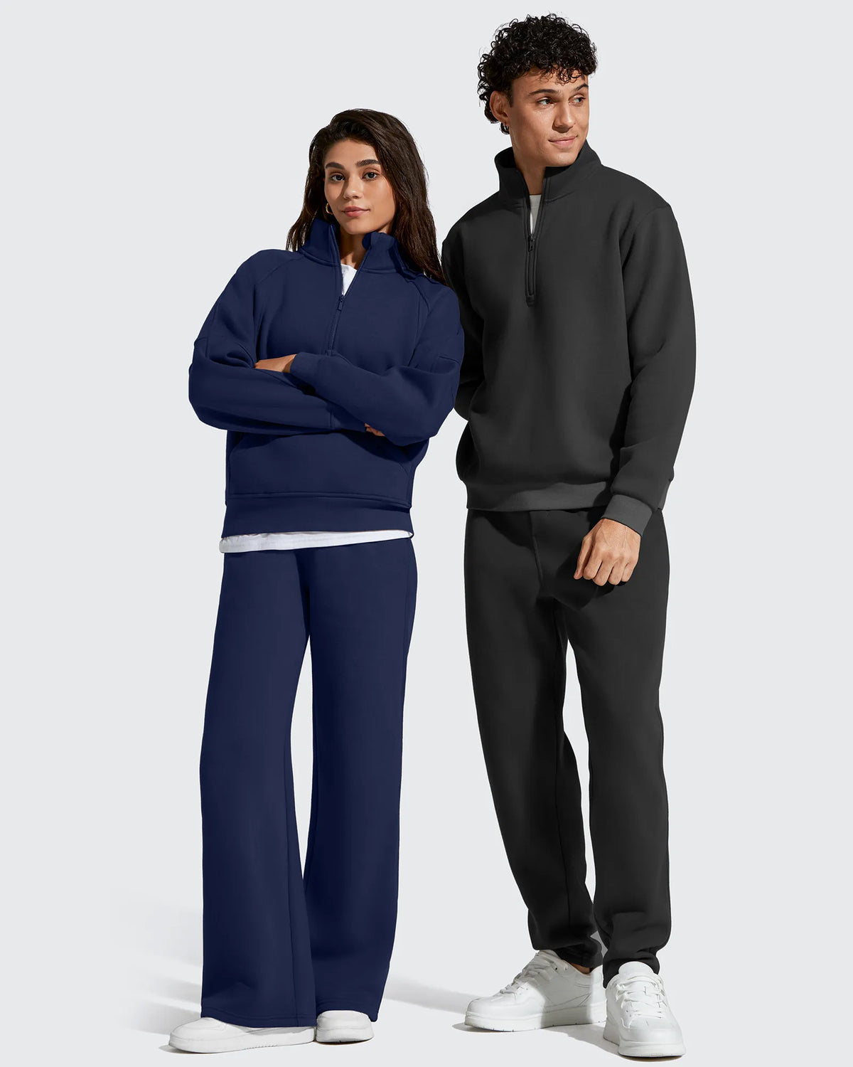 G4Free - Flurrylux Half Zip Mock Neck Cotton Fleece Pullover -GF25F656AA-S-GF25F656AB-M-GF25F656AC-L-GF25F656AD-XL-GF25F656AE-XXL