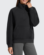 G4Free - Flurrylux Half Zip Mock Neck Cotton Fleece Pullover -GF25F656AA-S-GF25F656AB-M-GF25F656AC-L-GF25F656AD-XL-GF25F656AE-XXL