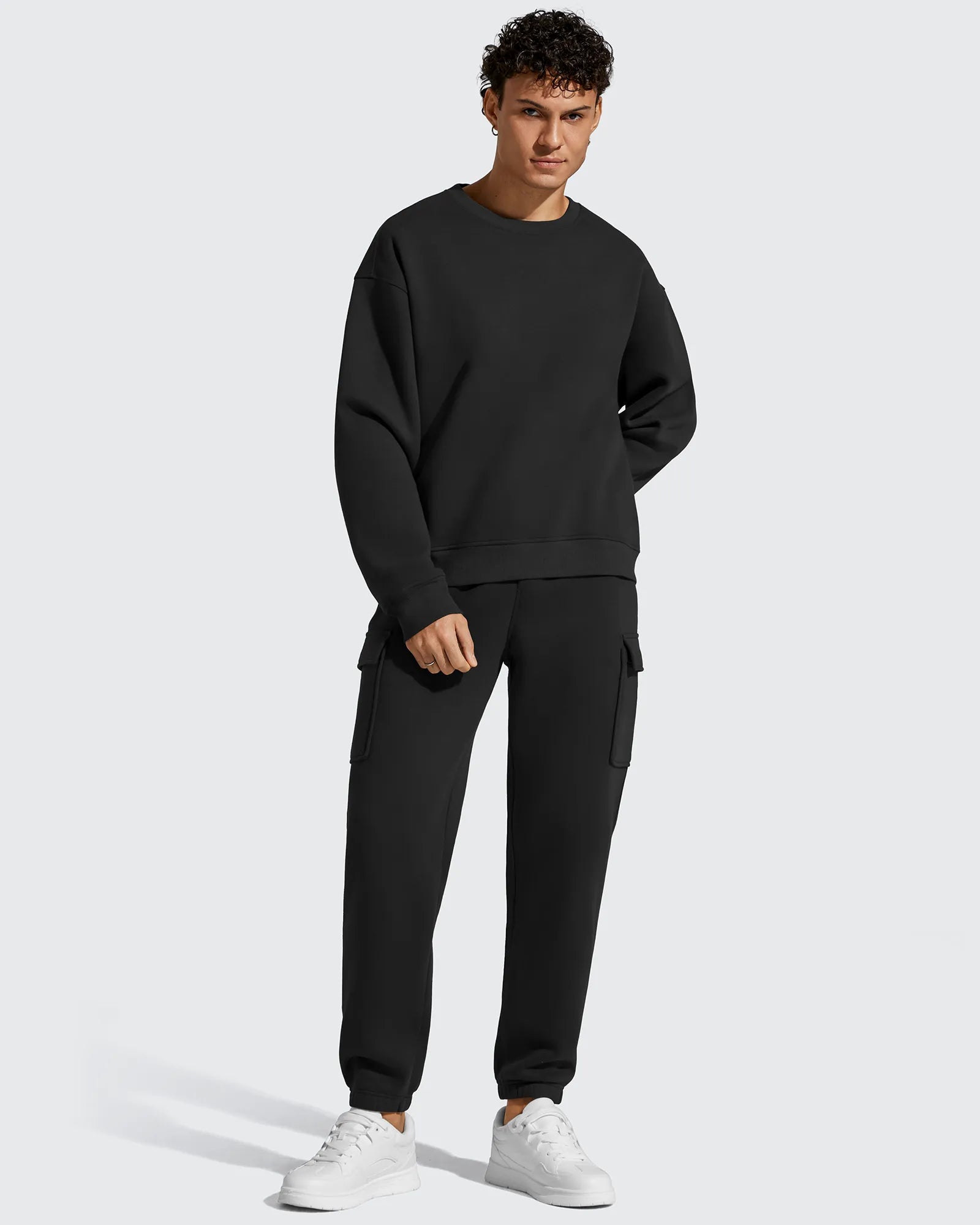 G4Free - Flurrylux Men's Cotton Fleece-Lined  Drawstring Cargo Pants -GF25DM689BA-S-GF25DM690BA-S-GF25DM689BB-M-GF25DM690BB-M-GF25DM689BC-L