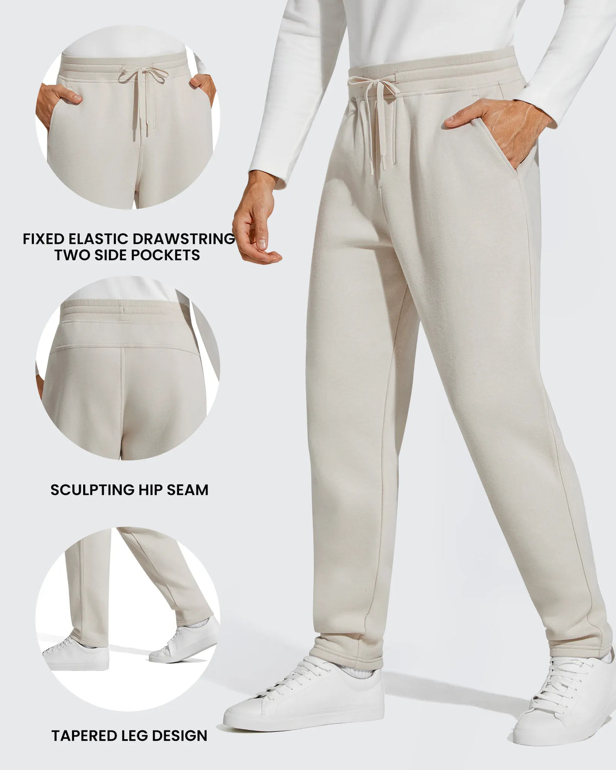 G4Free - Flurrylux Men's Fleece-Lined Drawstring Cotton Straight Leg Pants -GF25DM687DA-S-GF25DM688DA-S-GF25DM687DB-M-GF25DM688DB-M-GF25DM687DC-L