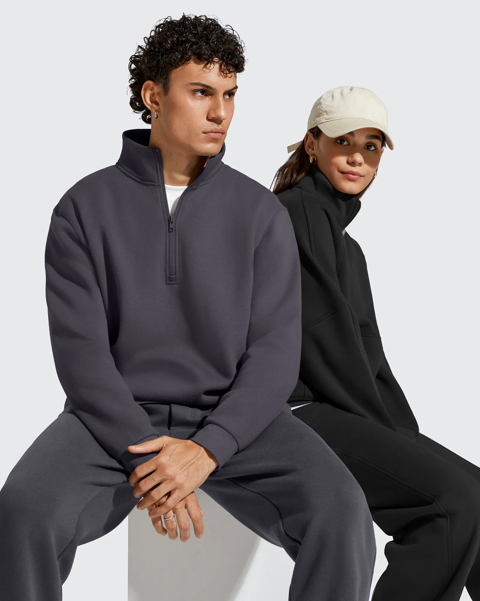 G4Free - Flurrylux Men's Fleece Lined Half Zip Pullover Hoodies -GF25FM740AA-S-GF25FM740AB-M-GF25FM740AC-L-GF25FM740AD-XL-GF25FM740AE-XXL