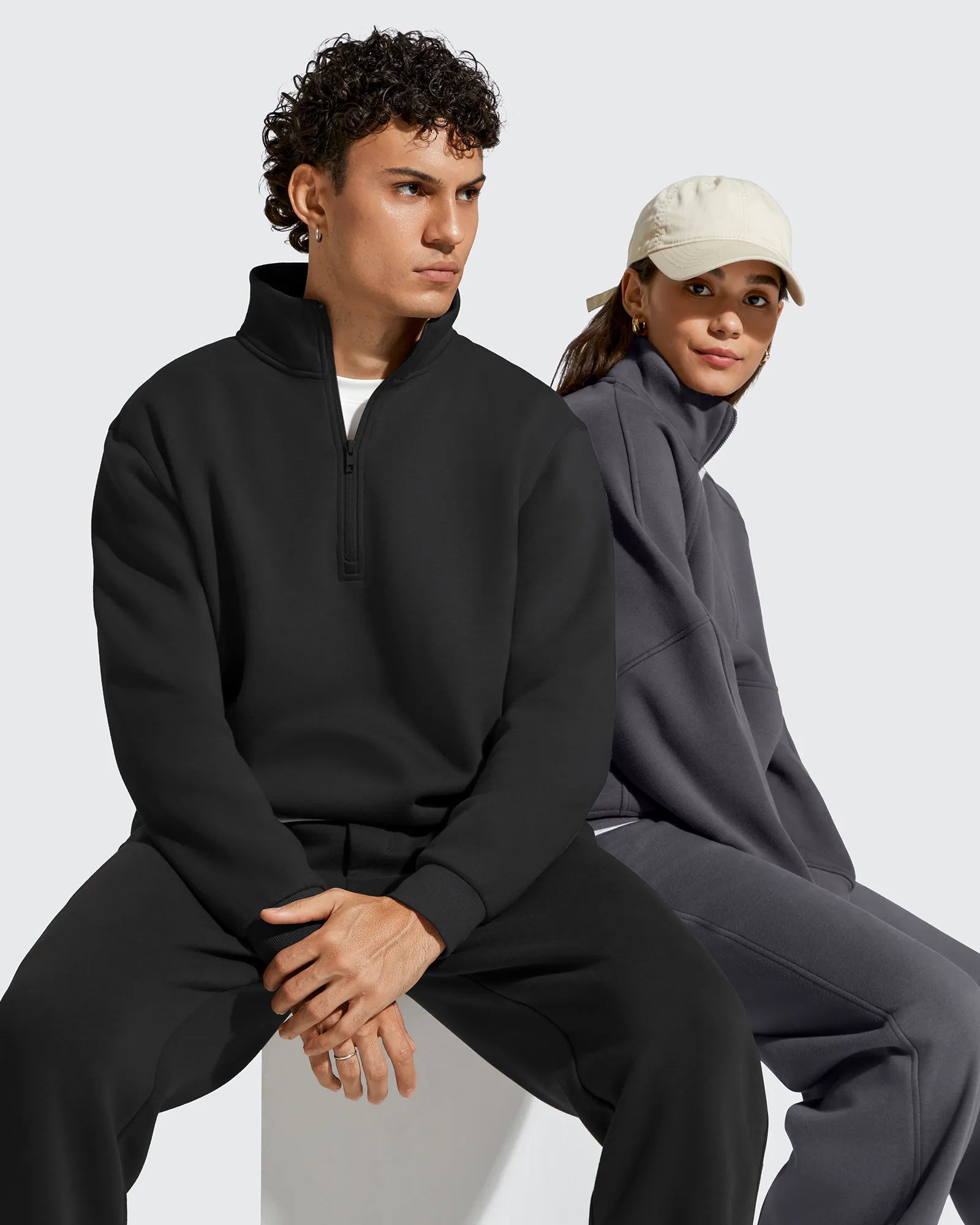 G4Free - Flurrylux Men's Fleece Lined Half Zip Pullover Hoodies -GF25FM740AA-S-GF25FM740AB-M-GF25FM740AC-L-GF25FM740AD-XL-GF25FM740AE-XXL