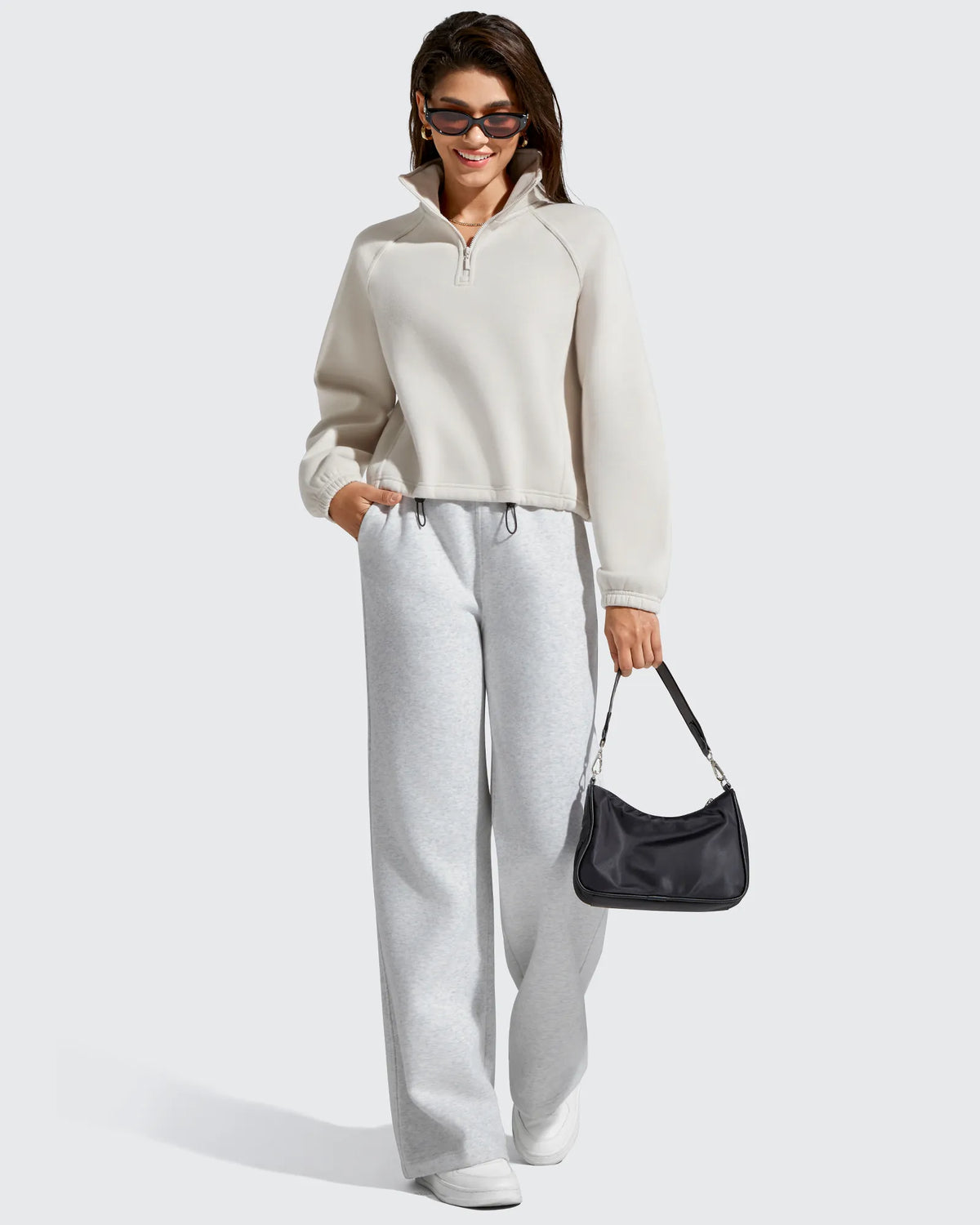 G4Free - Flurrylux Mock Neck Cropped Pullover Fleece Lined Sweatshirts -GF25F741AA-S-GF25F741AB-M-GF25F741AC-L-GF25F741AD-XL-GF25F741AE-XXL