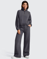 G4Free - Flurrylux Mock Neck Cropped Pullover Fleece Lined Sweatshirts -GF25F741AA-S-GF25F741AB-M-GF25F741AC-L-GF25F741AD-XL-GF25F741AE-XXL