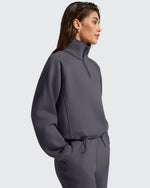 G4Free - Flurrylux Mock Neck Cropped Pullover Fleece Lined Sweatshirts -GF25F741AA-S-GF25F741AB-M-GF25F741AC-L-GF25F741AD-XL-GF25F741AE-XXL
