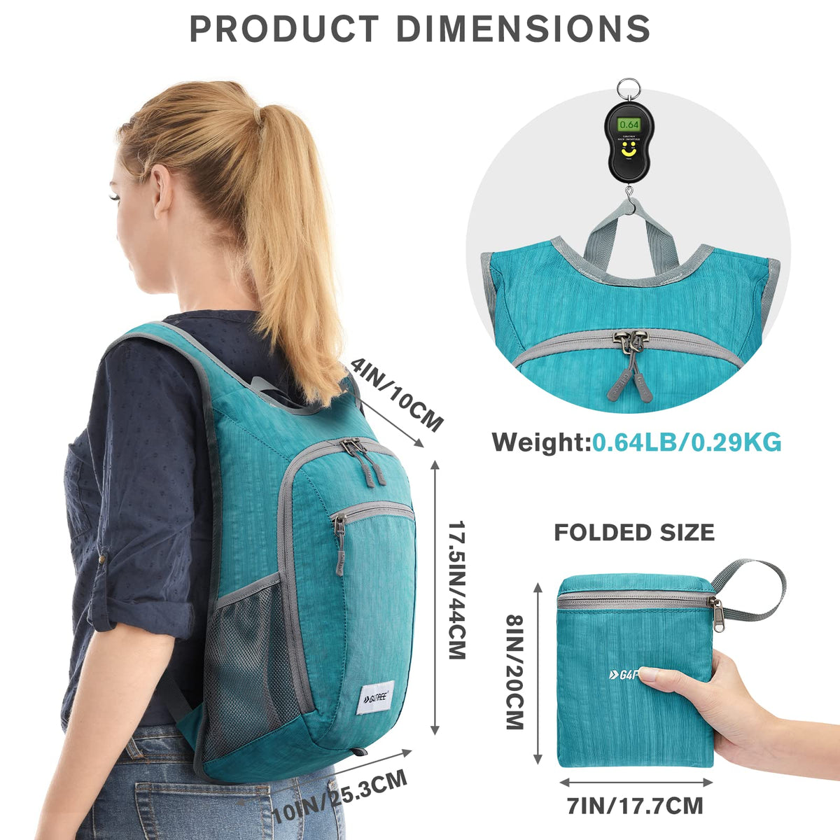 G4Free - G4Free 10L/15L Lightweight Hiking Backpack -TN22B044A-TN23B214A-TN24B381A-TN22B044D-TN23B214D