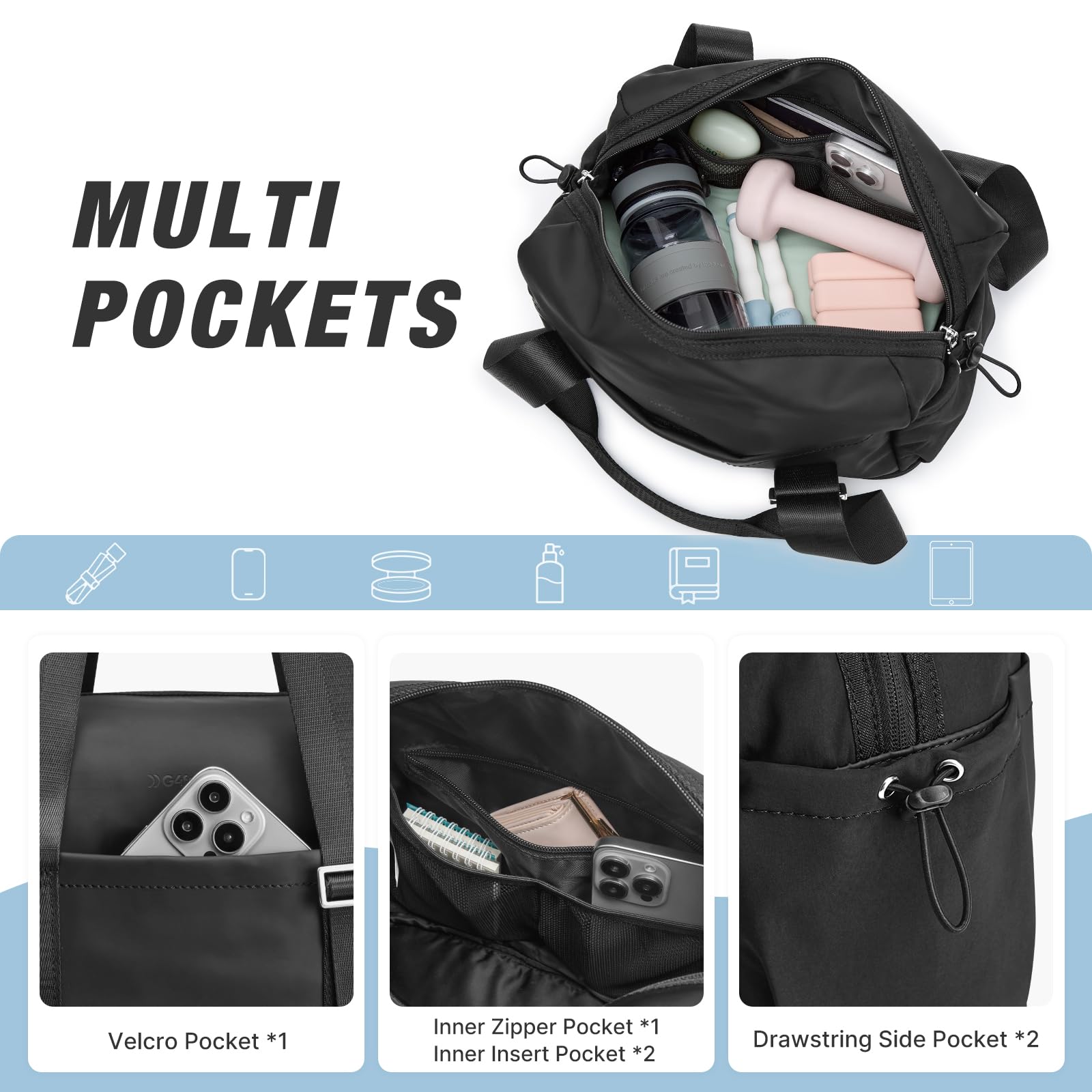 G4Free - G4Free 10L Mini Gym Bag with Wet Pocket Lightweight -TN24B482A-TN24B482B-TN24B482C