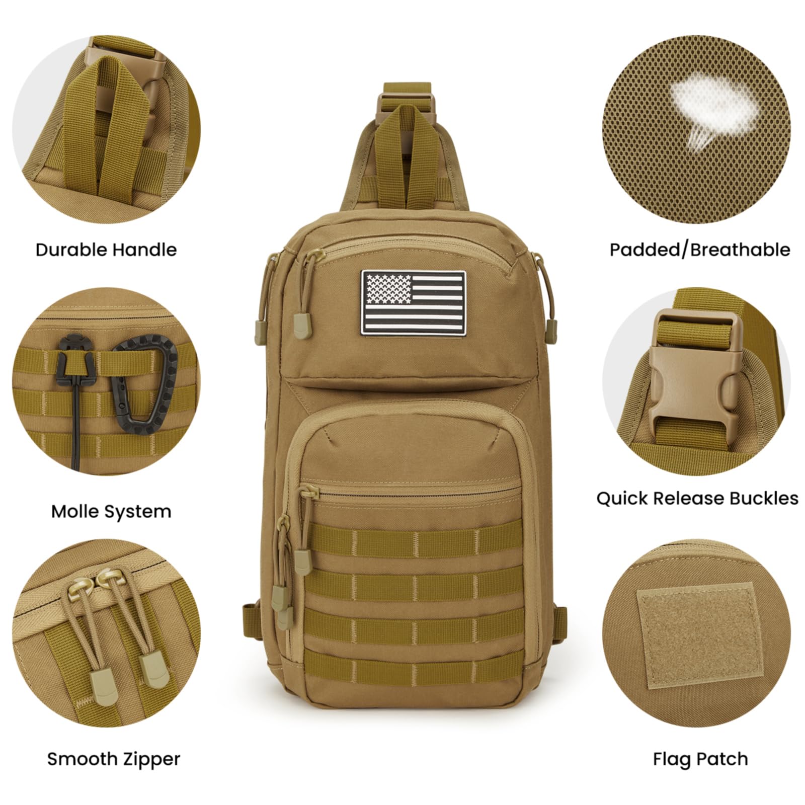 G4Free - G4Free 10L Tactical EDC Sling Bag -TN23B216B-TN23B216D-TN23B216C-TN23B216A