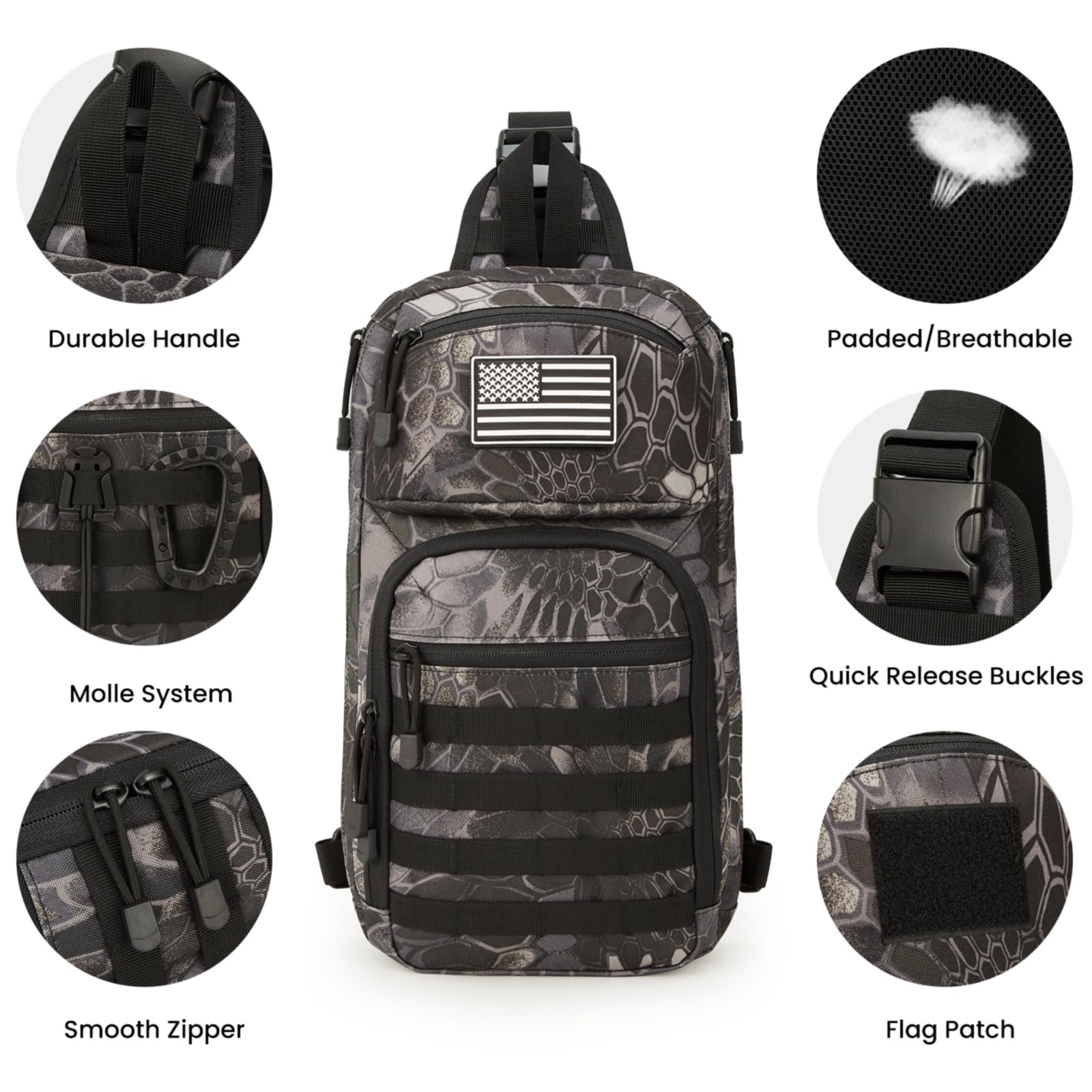 G4Free - G4Free 10L Tactical EDC Sling Bag -TN23B216B-TN23B216D-TN23B216C-TN23B216A