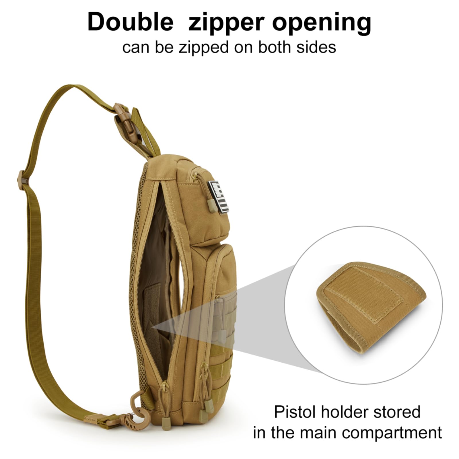 G4Free - G4Free 10L Tactical EDC Sling Bag -TN23B216B-TN23B216D-TN23B216C-TN23B216A