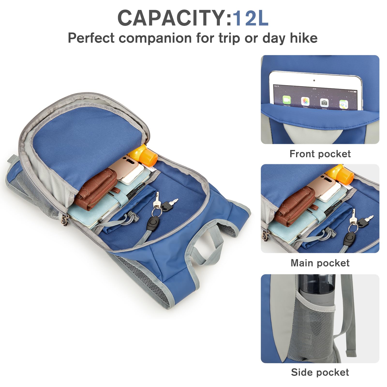 G4Free - G4Free 12L Hiking Backpack -TN23B237T-TN23B237A-TN23B237E-TN23B237P-TN23B237C