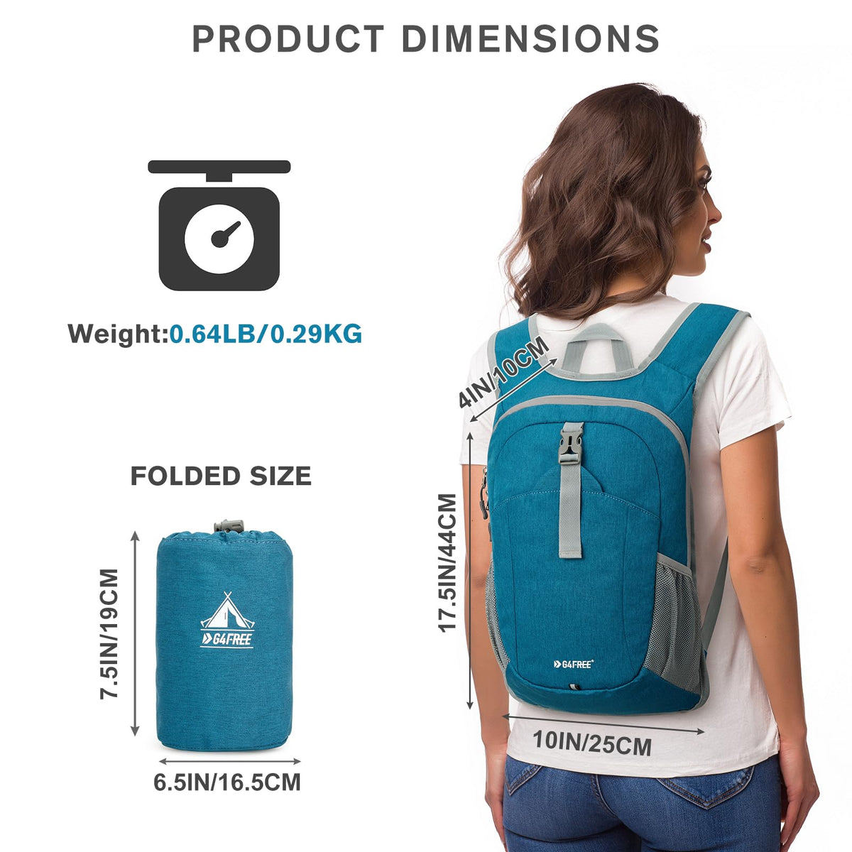 G4Free - G4Free 12L Hiking Backpack -TN23B237T-TN23B237A-TN23B237E-TN23B237P-TN23B237C