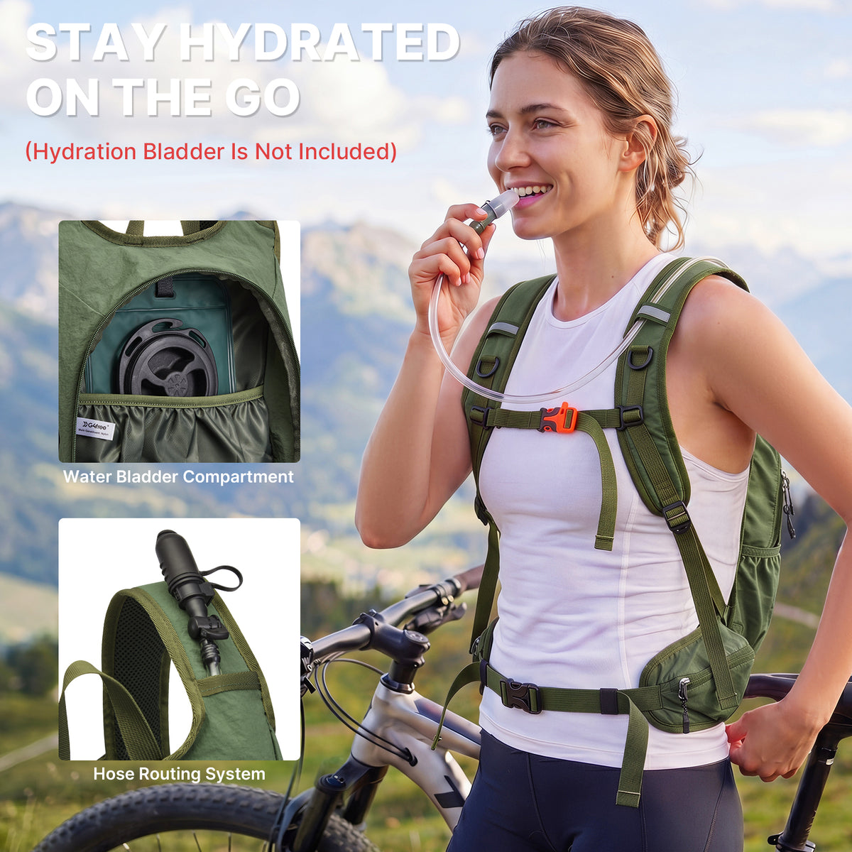 G4Free - G4Free 20L Lightweight Hiking Backpack with Waist Strap -TN25B615A-TN25B615B-TN25B615C