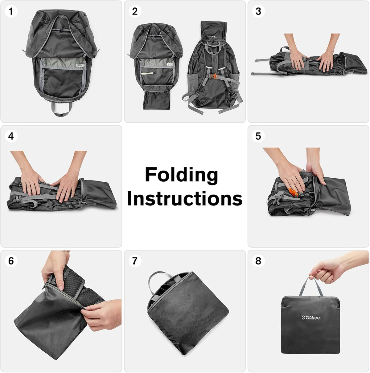 G4Free - G4Free 25L Packable Foldable Water Resistant Hiking Backpack -TN24B436B-TN24B436A-TN24B436D-TN24B436C