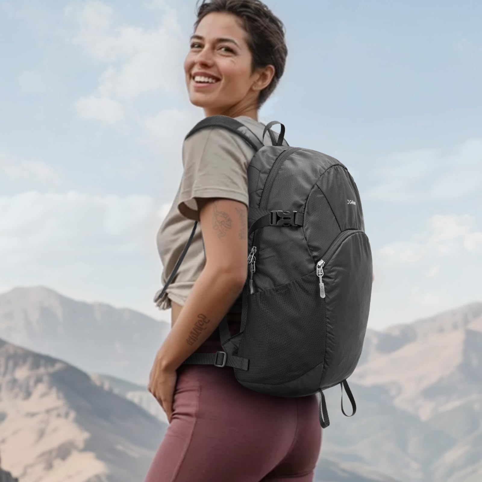 G4Free - G4Free 25L Packable Hiking Backpack with Thickened Back Panel -TN25B507A-TN25B507B-TN25B507C
