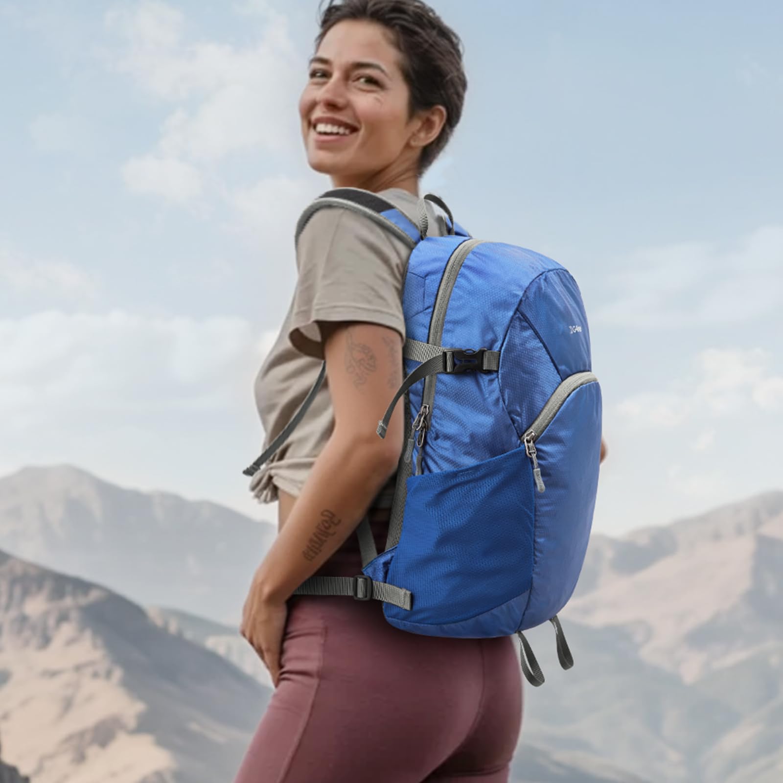 G4Free - G4Free 25L Packable Hiking Backpack with Thickened Back Panel -TN25B507A-TN25B507B-TN25B507C