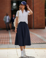 G4Free - G4Free 29" High Waisted Midi Skirt with Pockets UPF 50+ Quick Dry -GF26S960A001A-S-GF26S960A001B-M-GF26S960A001C-L-GF26S960A001D-XL-GF26S960A001F-XS