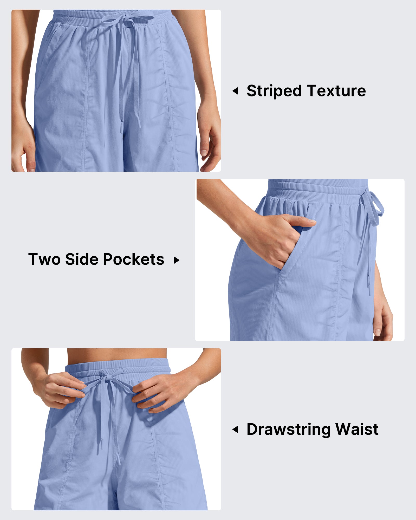 G4Free - G4Free 4" High Waisted Casual Shorts with Pockets -GF26E847A001A-S-GF26E847A001B-M-GF26E847A001C-L-GF26E847A001D-XL-GF26E847A001E-XXL