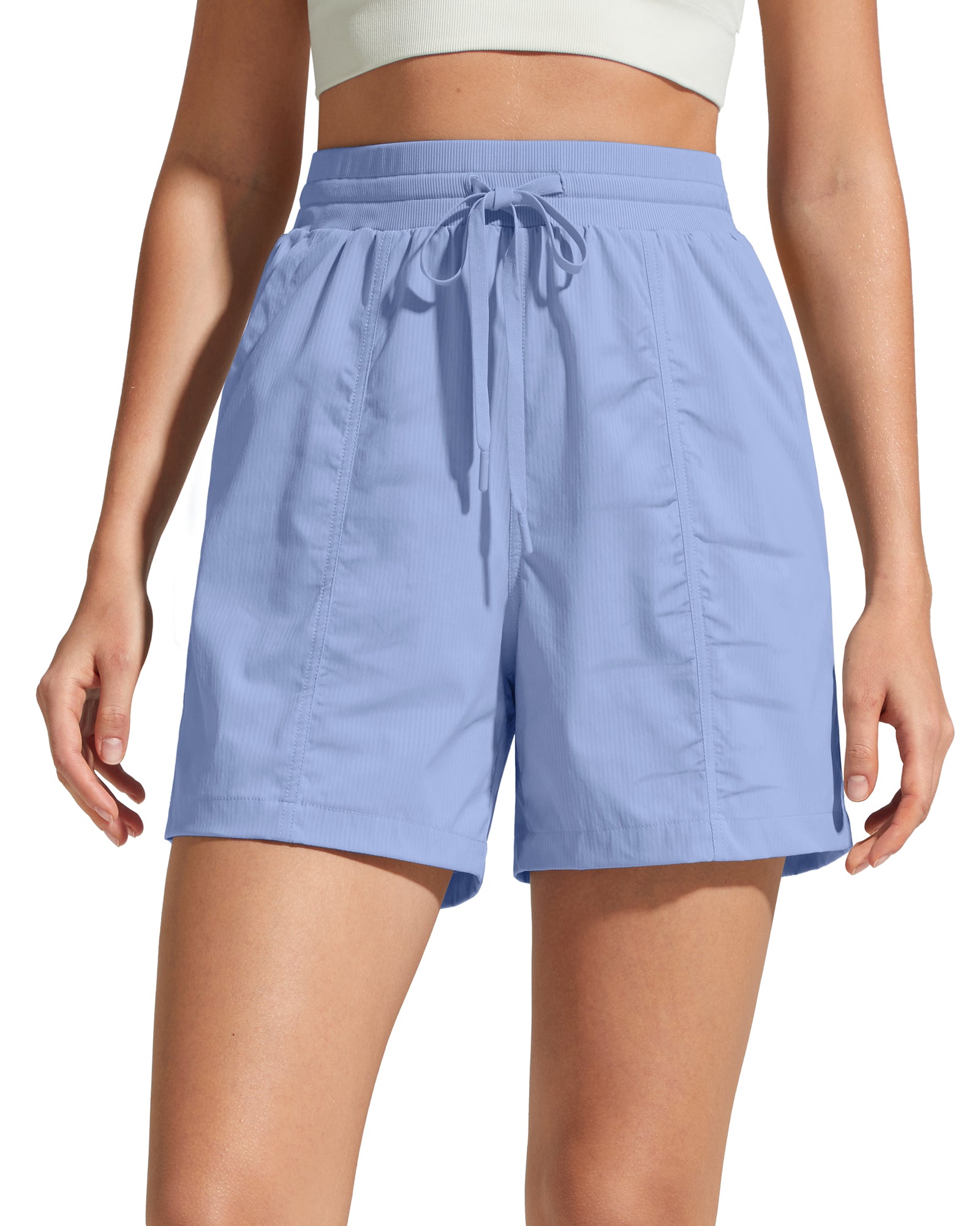 G4Free - G4Free 4" High Waisted Workout Shorts with Pockets -GF26E847A001A-S-GF26E847A001B-M-GF26E847A001C-L-GF26E847A001D-XL-GF26E847A001E-XXL