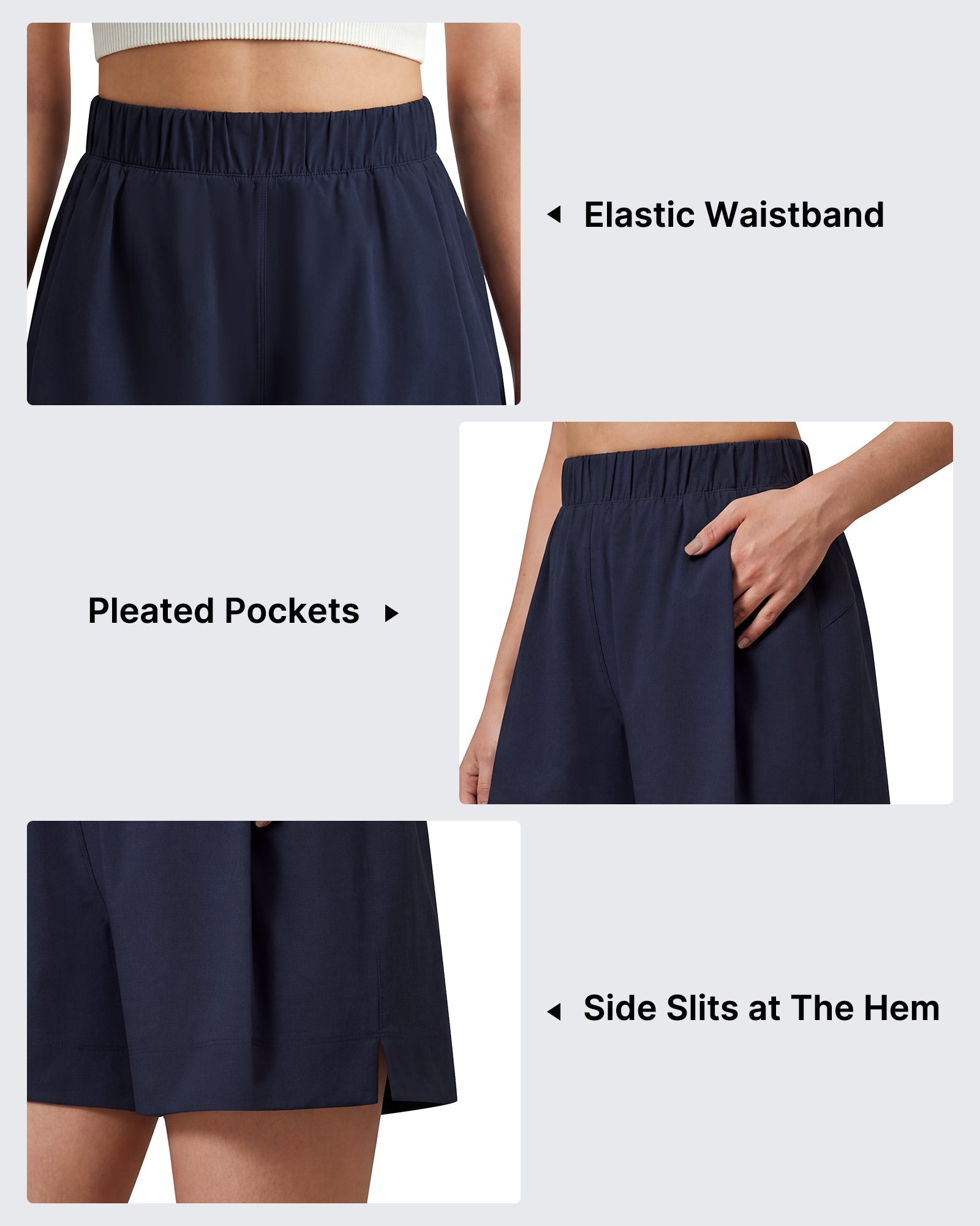 G4Free - G4Free 4" Water Resistant Side Slit Casual Shorts with Pockets -GF26E996A001A-S-GF26E996A001B-M-GF26E996A001C-L-GF26E996A001D-XL-GF26E996A001E-XXL