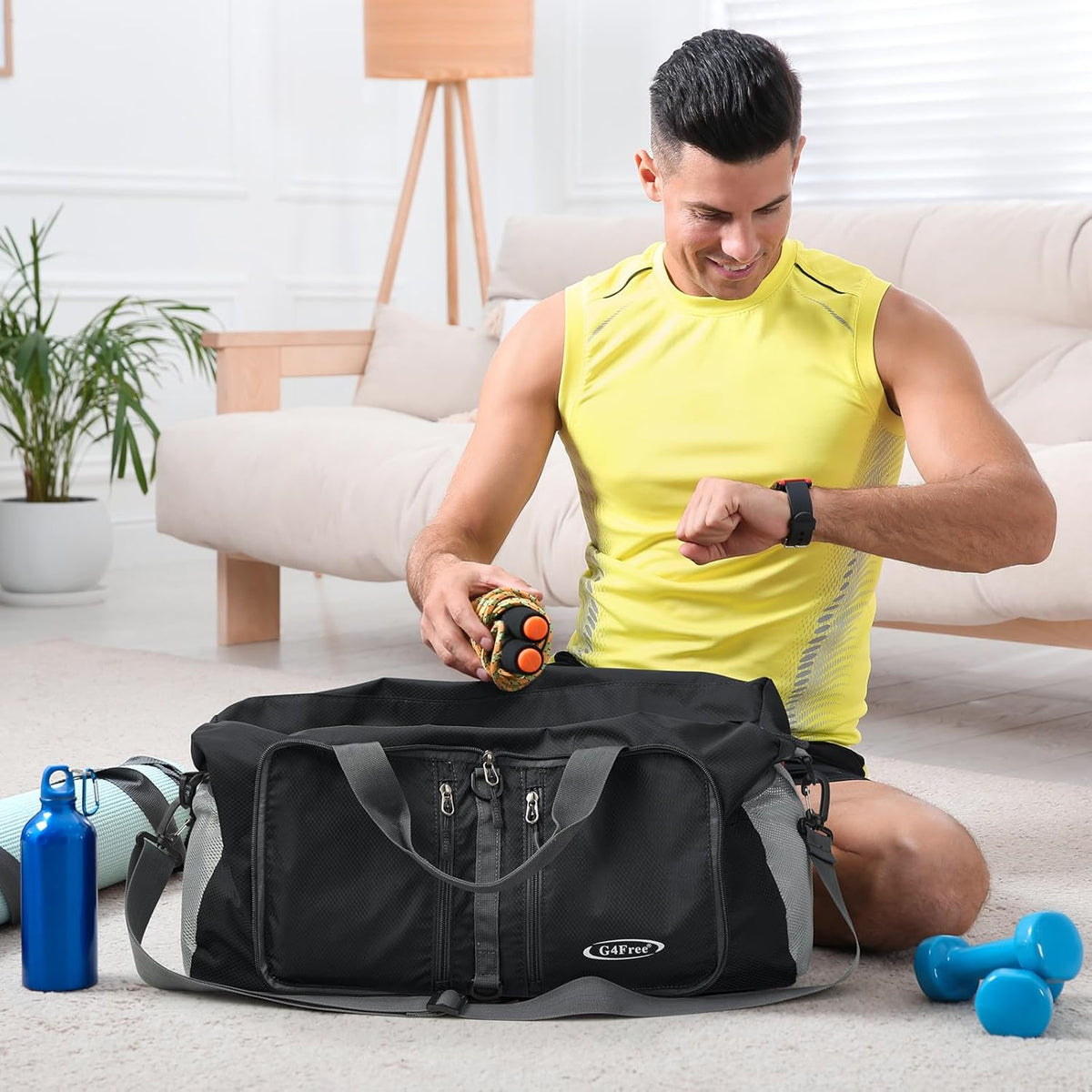 G4Free - G4Free 40L/65L Foldable Duffel Bag, Water-Repellent Travel Backpack -TN23B231L-TN23B231A-D01V085B-D01V085G-D01V085E