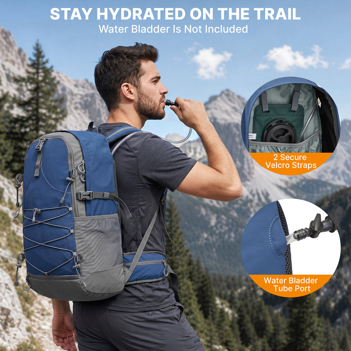 G4Free - G4Free 40L Lightweight Travel Backpack with Rain Cover -TN26B623A-TN26B623B-TN26B623C
