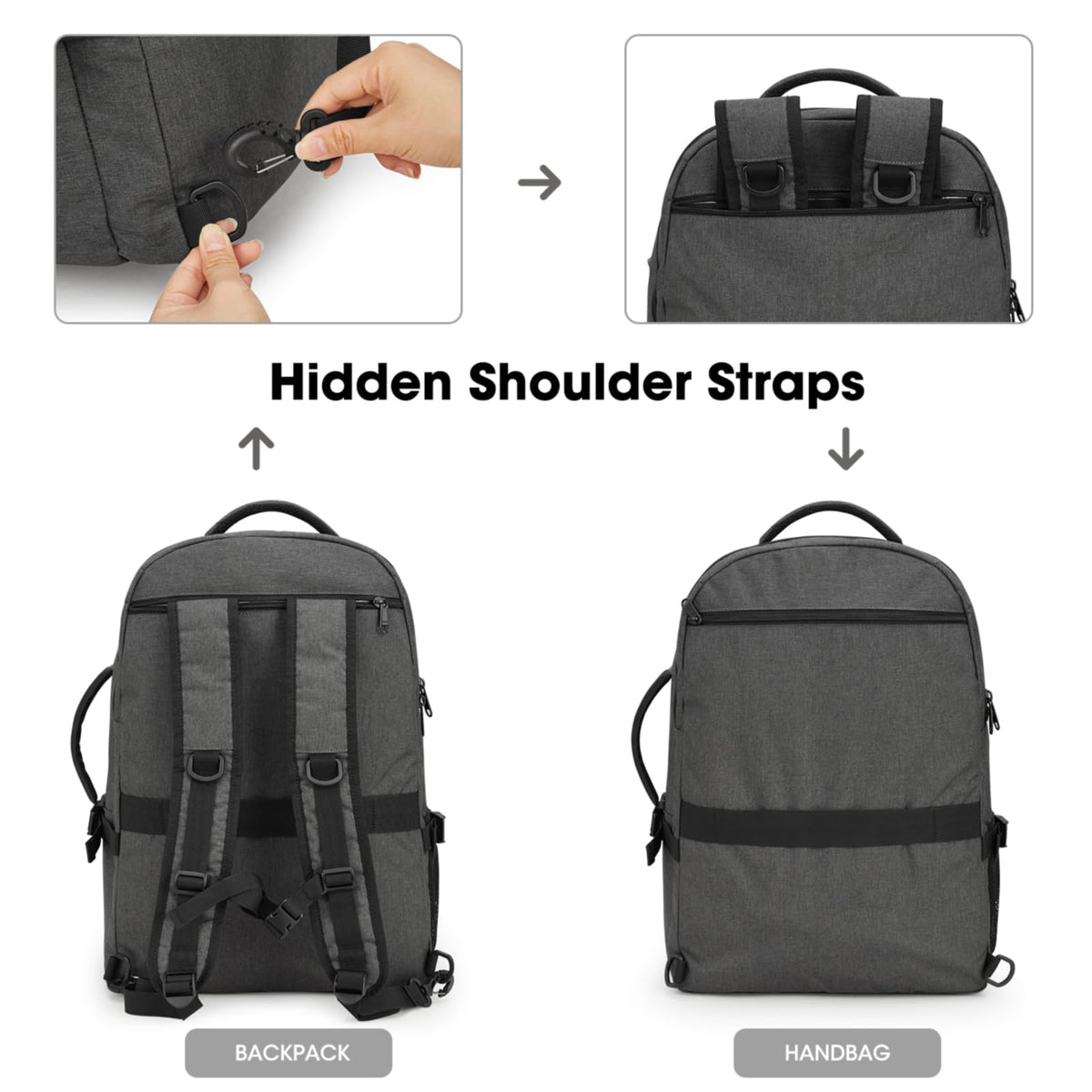 G4Free - G4Free 40l Carry On Waterproof  Travel Backpack For Women Men -TN23B188A