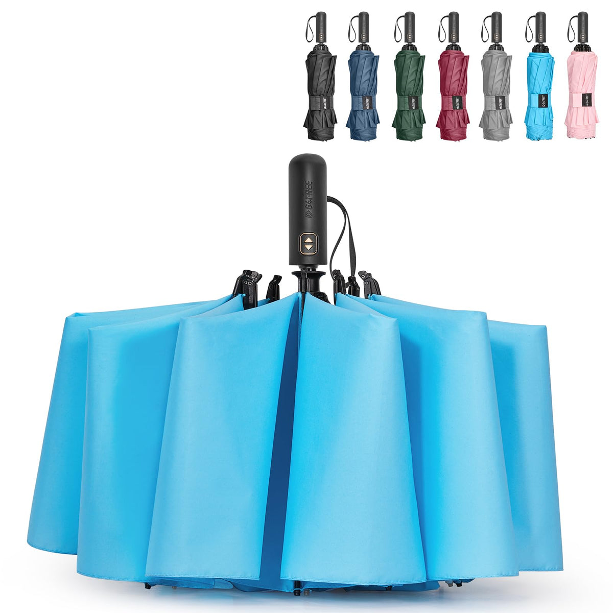 G4Free - G4Free 42/46/54/62 Inch 10 Ribs Windproof for Rain Double Canopy Auto Umbrella -NT24A453F-TN23A229F-TN23A230F-TN22A110F-NT24A453G