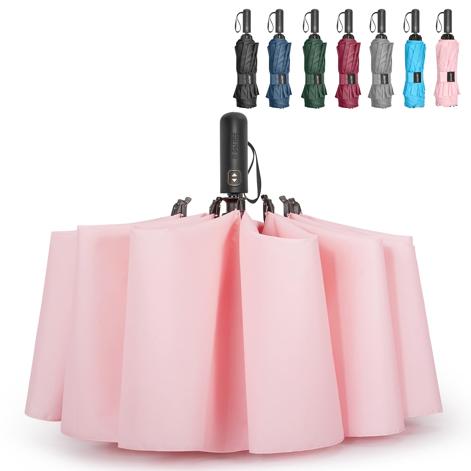 G4Free - G4Free 42/46/54/62 Inch 10 Ribs Windproof for Rain Double Canopy Auto Umbrella -NT24A453F-TN23A229F-TN23A230F-TN22A110F-NT24A453G