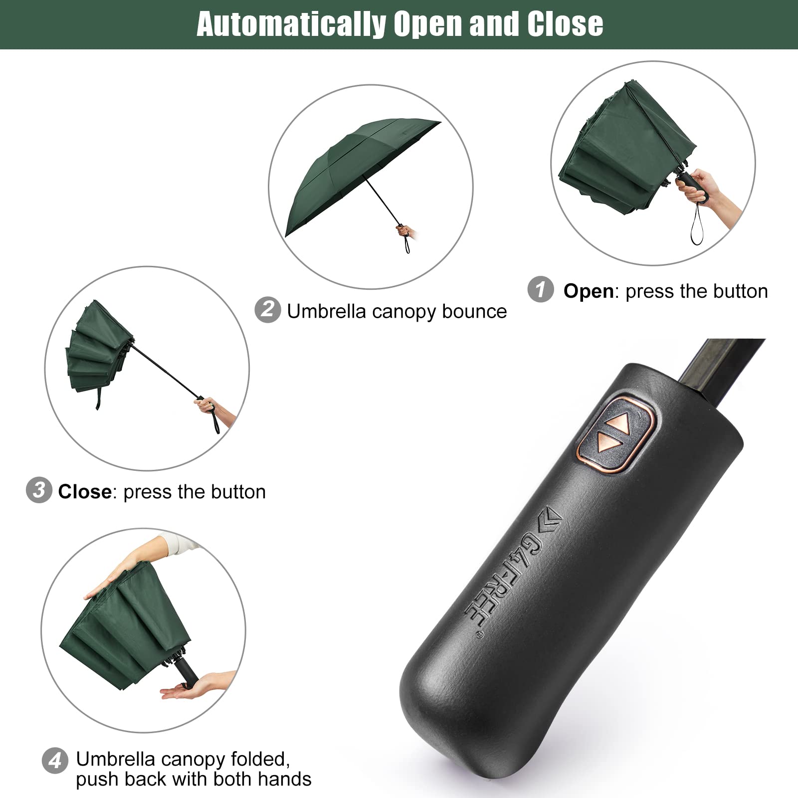 G4Free - G4Free 46/54/62 Inch Large Compact Golf Umbrella Windproof 10 Ribs -TN23A229B-TN23A230B-TN22A110B-TN23A229A-TN23A230A