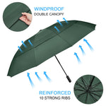 G4Free - G4Free 46/54/62 Inch Large Compact Golf Umbrella Windproof 10 Ribs -TN23A229B-TN23A230B-TN22A110B-TN23A229A-TN23A230A