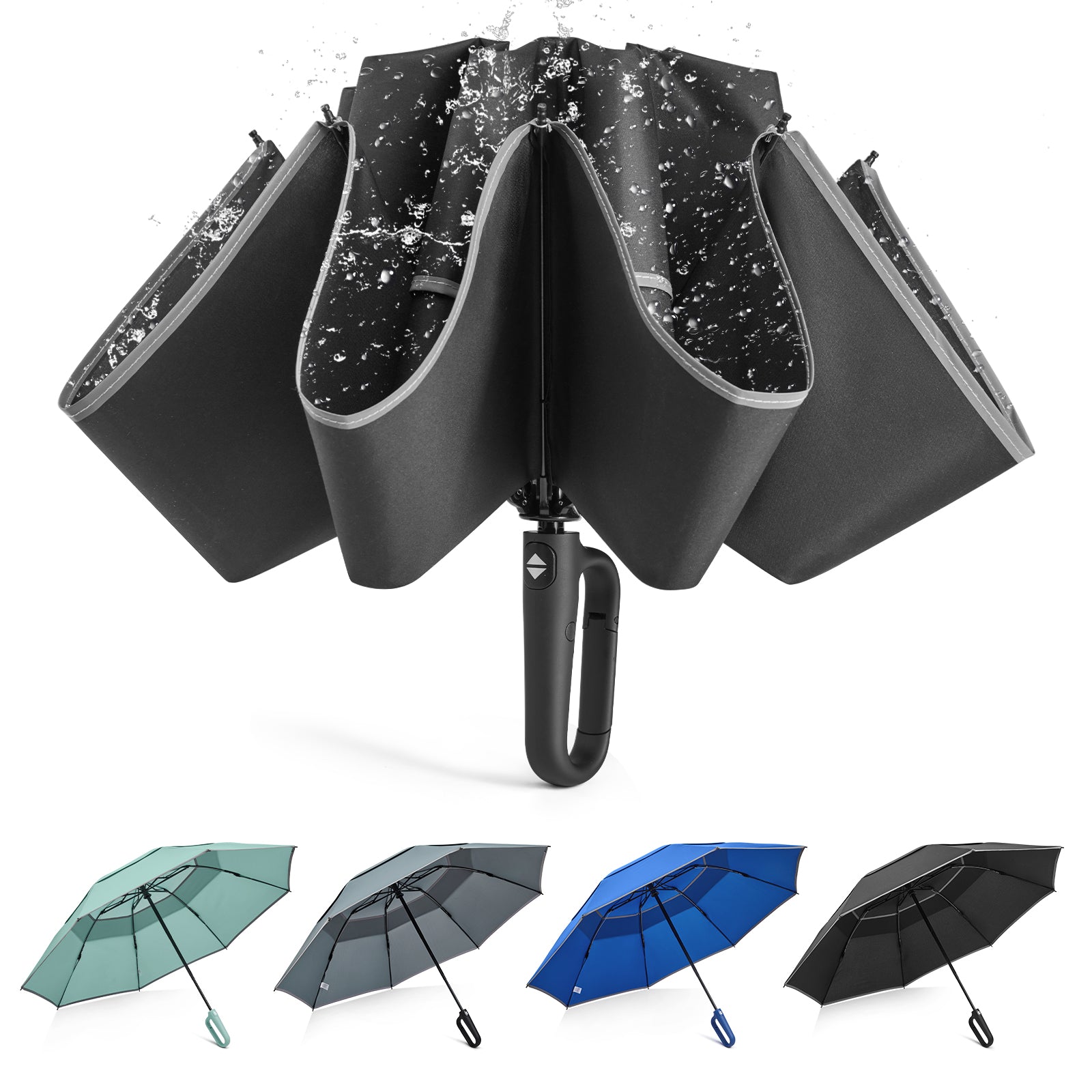 G4Free - G4Free 46" Inverted Umbrella – Carabiner Handle -NT25A620A-NT25A620B-NT25A620C-NT25A620D