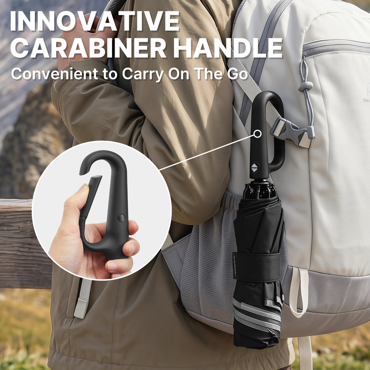 G4Free - G4Free 46" Inverted Umbrella – Carabiner Handle -NT25A620A-NT25A620B-NT25A620C-NT25A620D