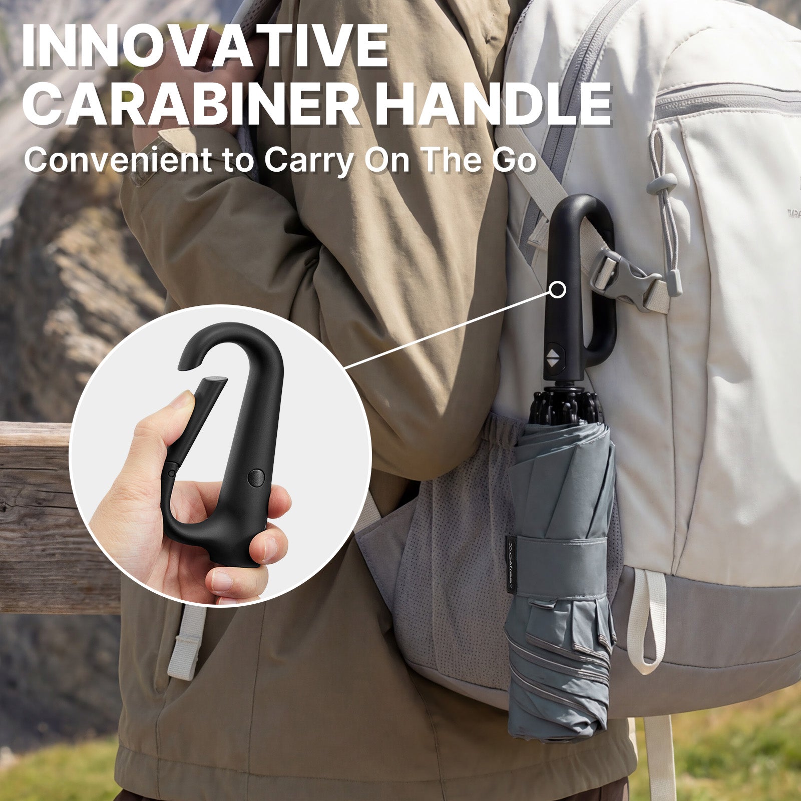 G4Free - G4Free 46" Inverted Umbrella – Carabiner Handle -NT25A620A-NT25A620B-NT25A620C-NT25A620D
