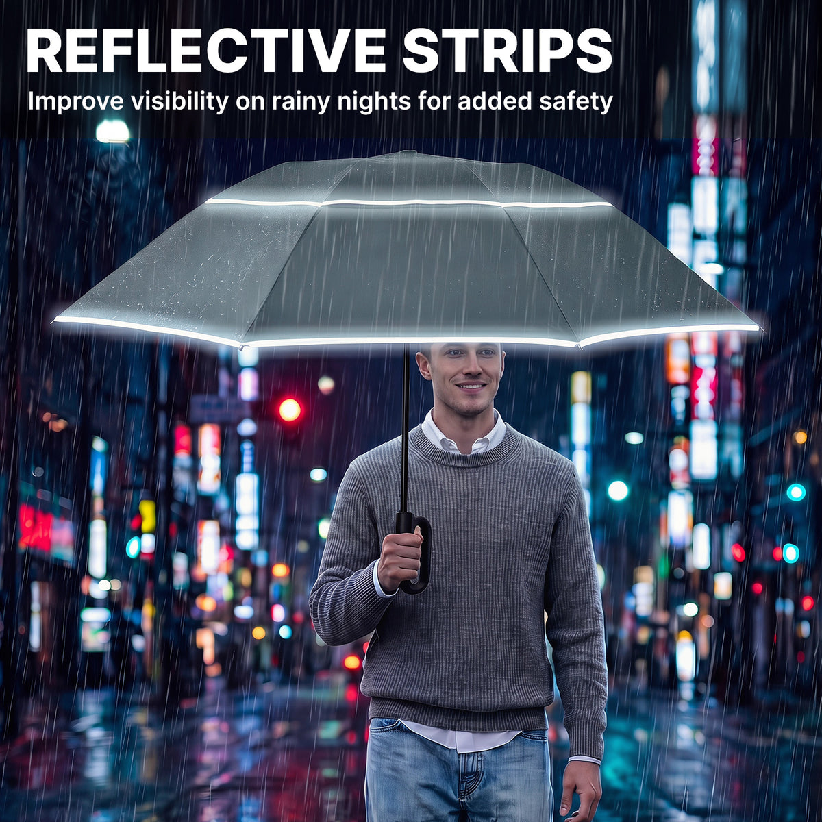 G4Free - G4Free 46" Inverted Umbrella – Carabiner Handle -NT25A620A-NT25A620B-NT25A620C-NT25A620D