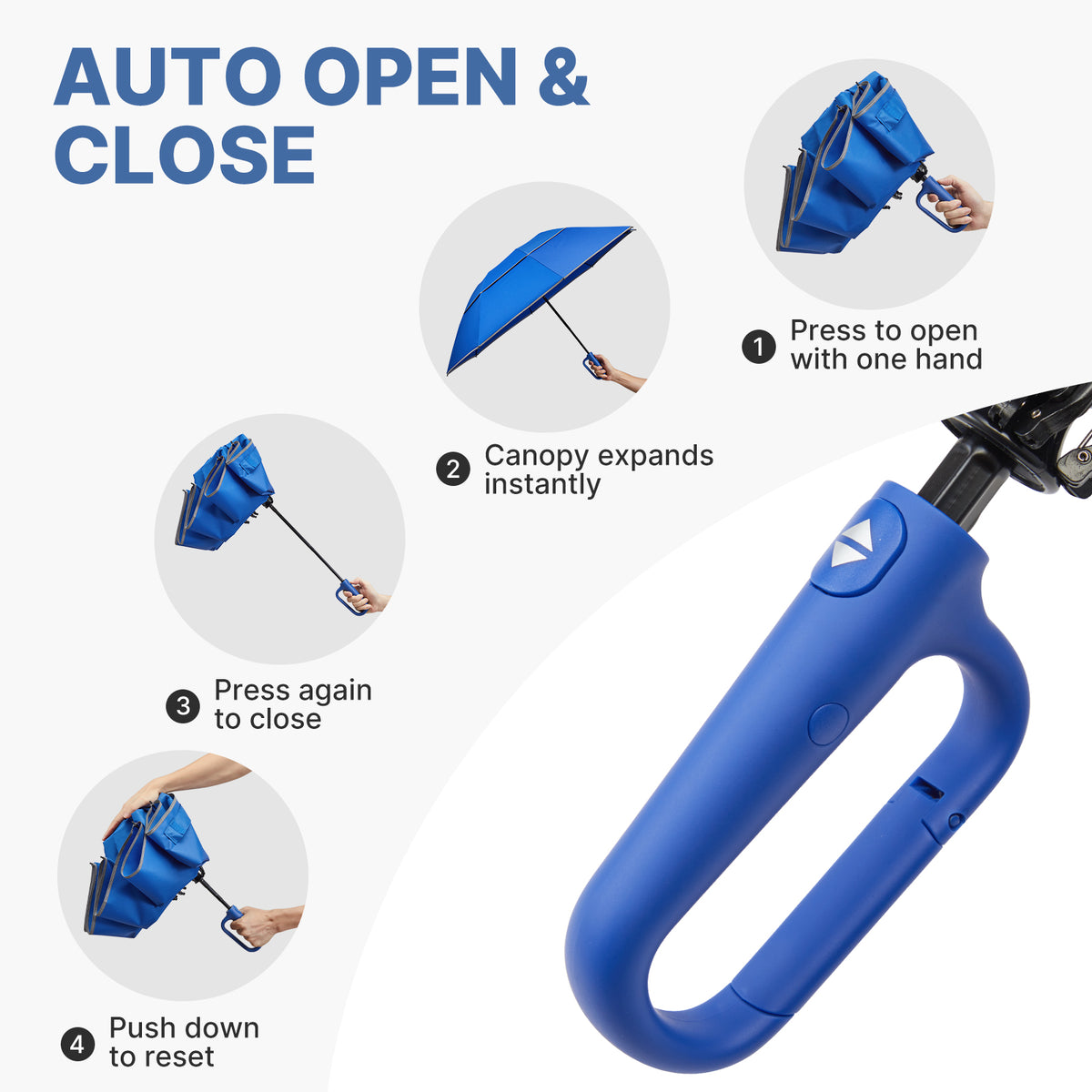 G4Free - G4Free 46" Inverted Umbrella – Carabiner Handle -NT25A620A-NT25A620B-NT25A620C-NT25A620D