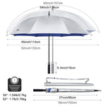 G4Free - G4Free 54/62 Inch Windproof UV Protection Golf Umbrella -TN23A187B-TN23A187A-TN23A187D-TN23A187C
