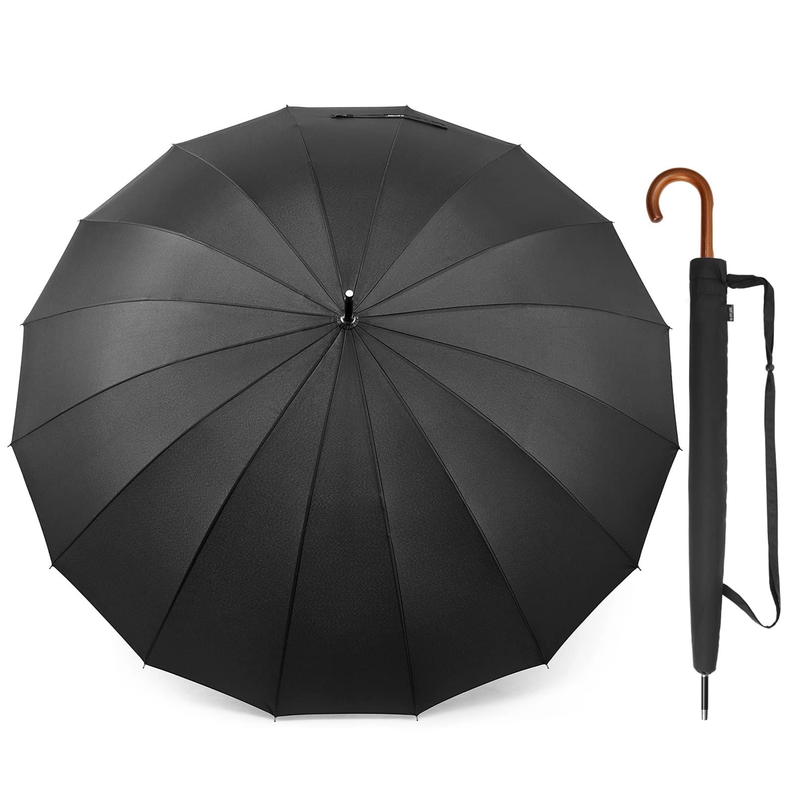 G4Free - G4Free 54 Inch 16 Ribs Large Windproof Umbrella for 2 Persons -NT22A136A-NT22A136B-NT22A136C
