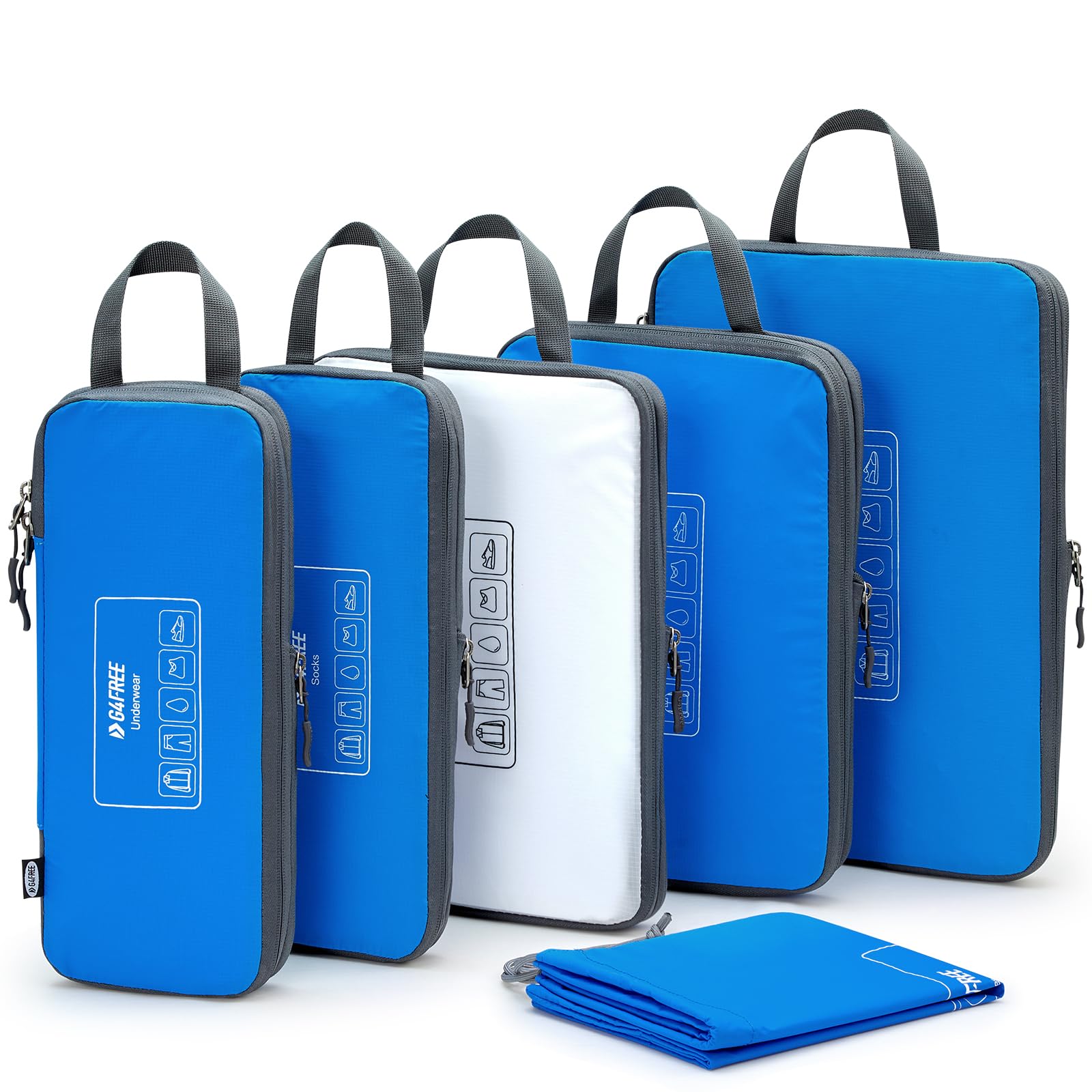 G4Free - G4Free 6 Set Compression Packing Cube -TN23B210A-TN23B210D-TN23B210C-TN23B210B