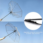 G4Free - G4Free 62 Inch Clear Golf Umbrella Transparent Auto Open Large Stick Umbrella -D02V733A-D02V723A