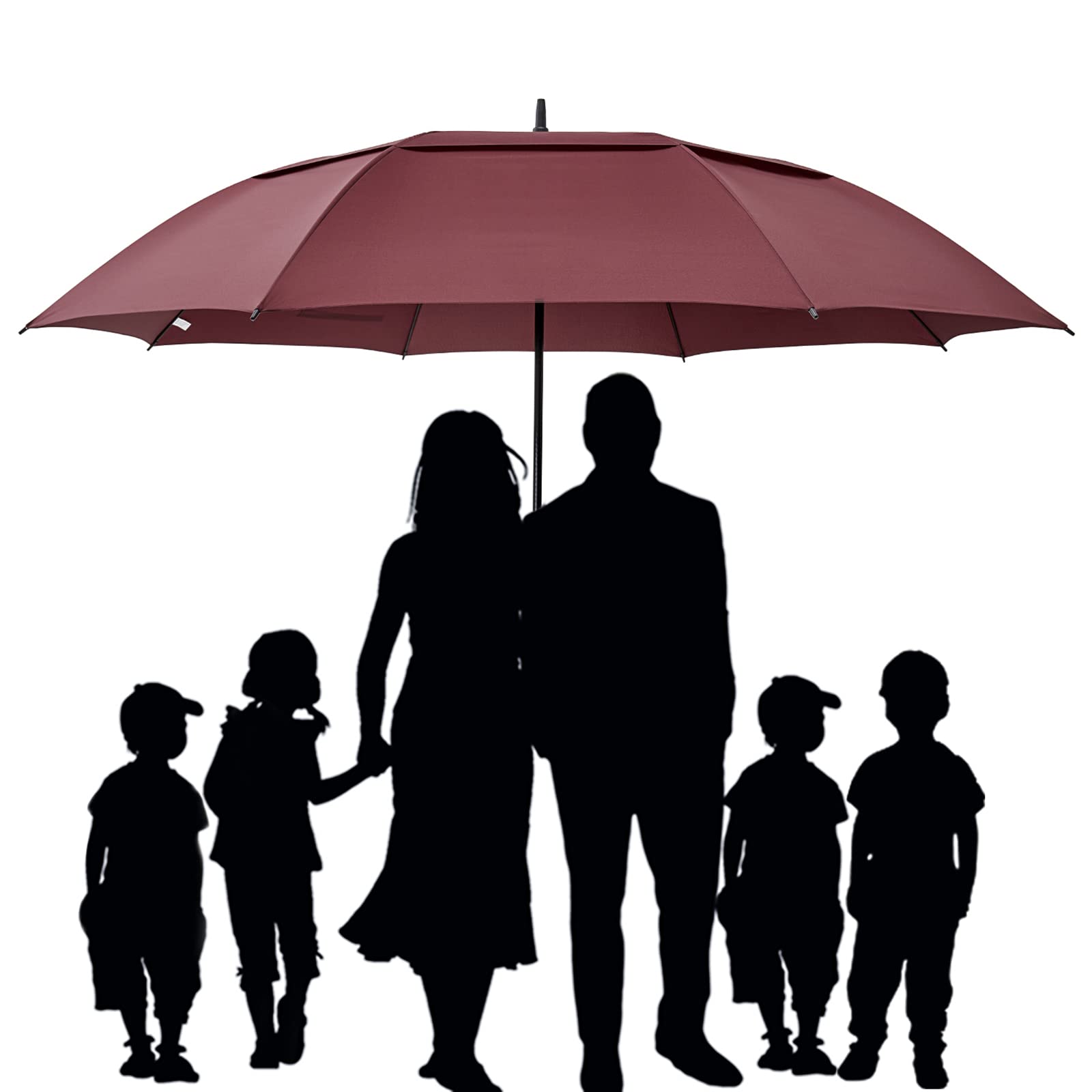 G4Free - G4Free 72 Inch Huge Double Canopy Vented Windproof Stick Umbrellas -D02V716A-D02V716C-D02V716B