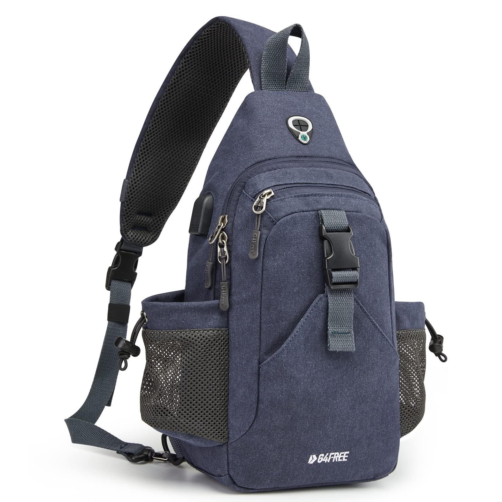 G4Free - G4Free Anti-Theft Canvas Sling Bag with USB Port -TN22B159C-TN22B159A-TN22B159D-TN22B159B-TN22B159F